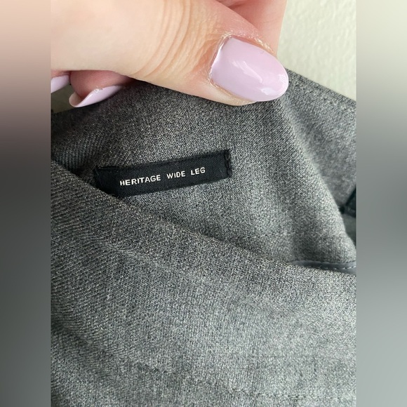 Talbots Heritage Wide Leg Dress Pants Gray Size 8 Women's Business Office Formal - Picture 3 of 5